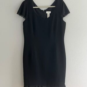 Liz Claiborne Black Short Sleeve Dress Size 14